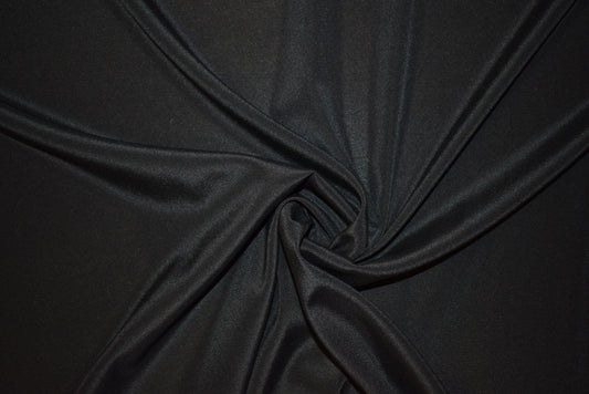 Black Silk Crépe with Stretch