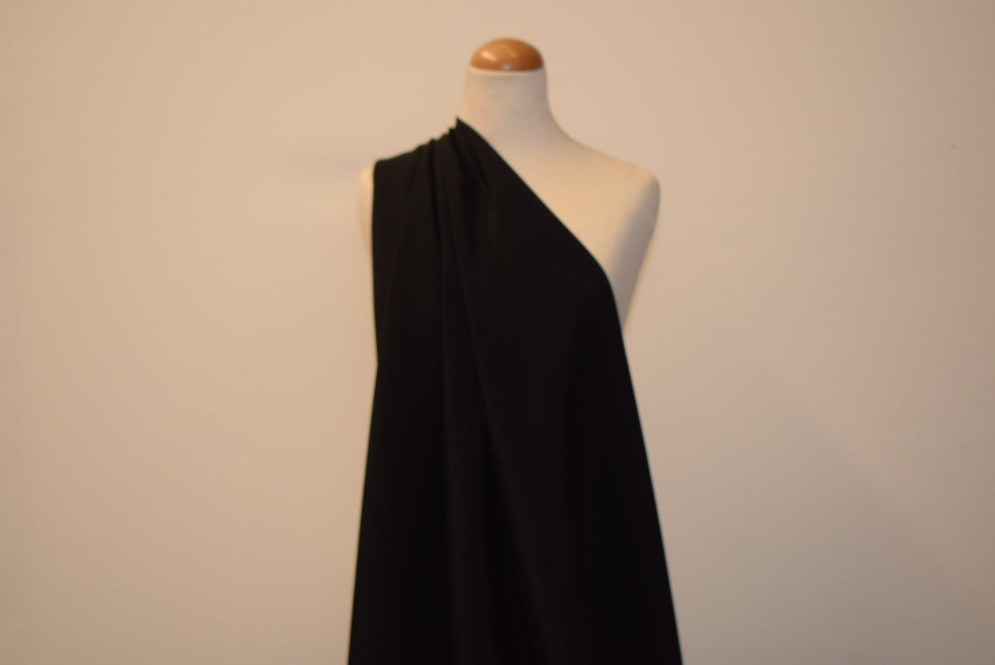 Black Silk Crépe with Stretch