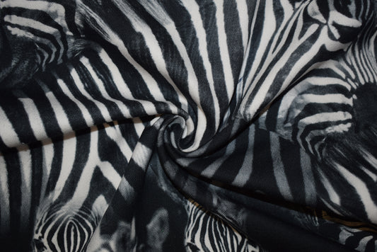 'Zebras' Digital Print Twill