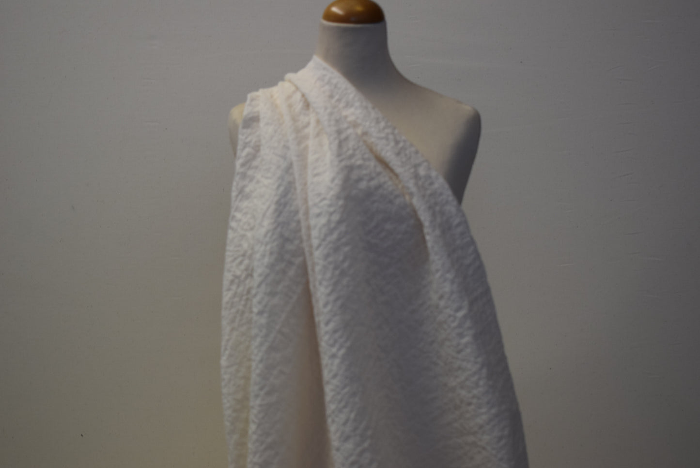 Ivory Crinkle Check Weave