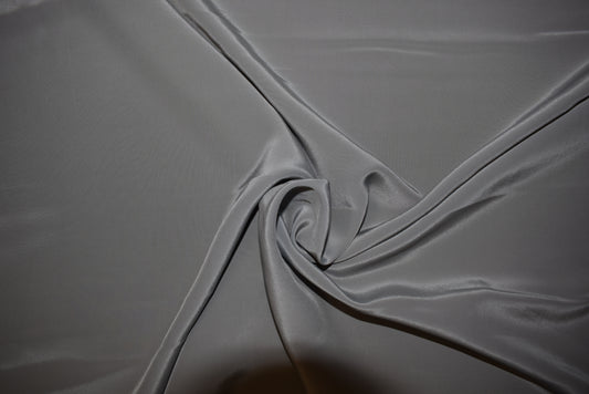Silver Grey Tencel Crépe De Chine