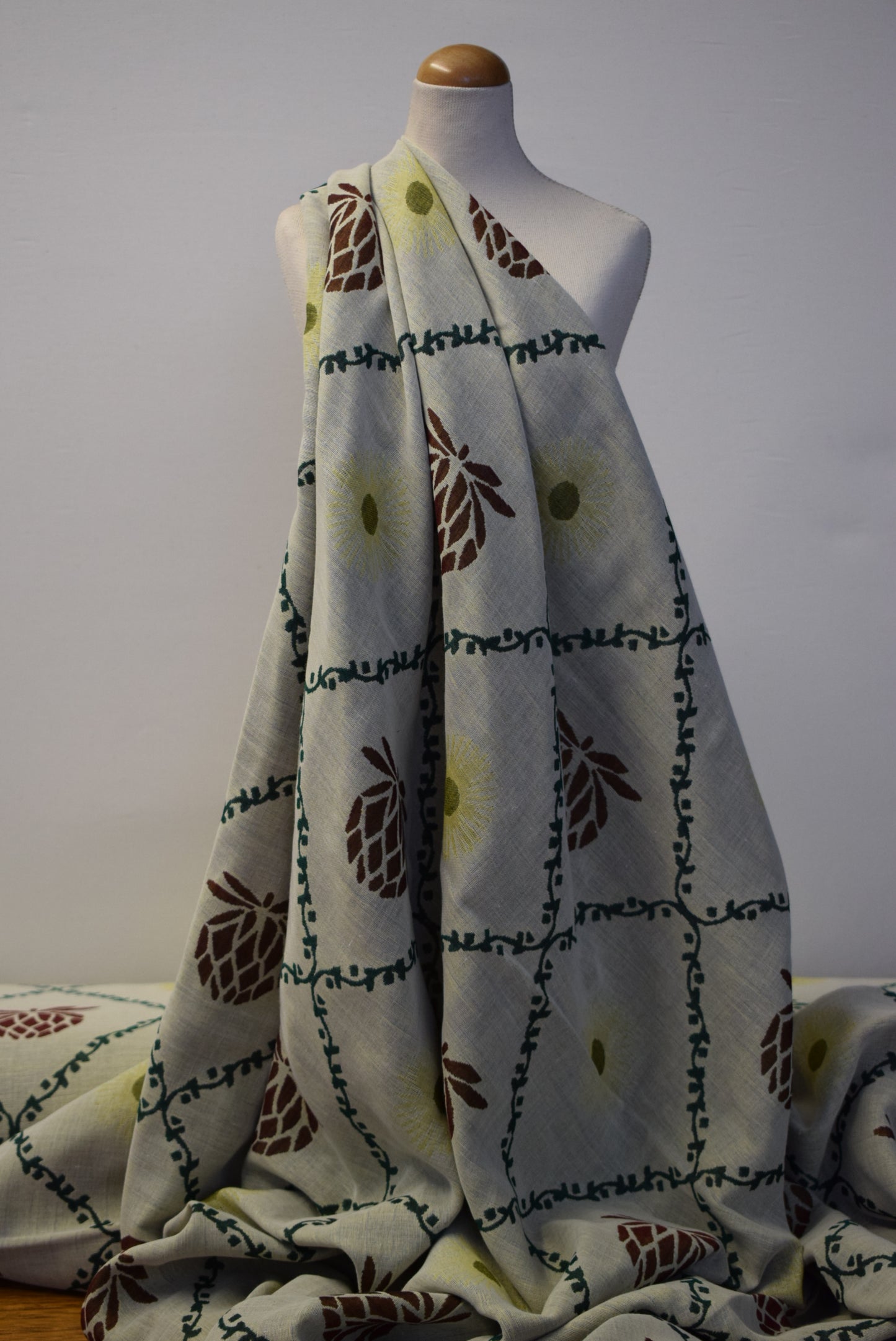 'Cone & Trellis' Guaze Doublecloth