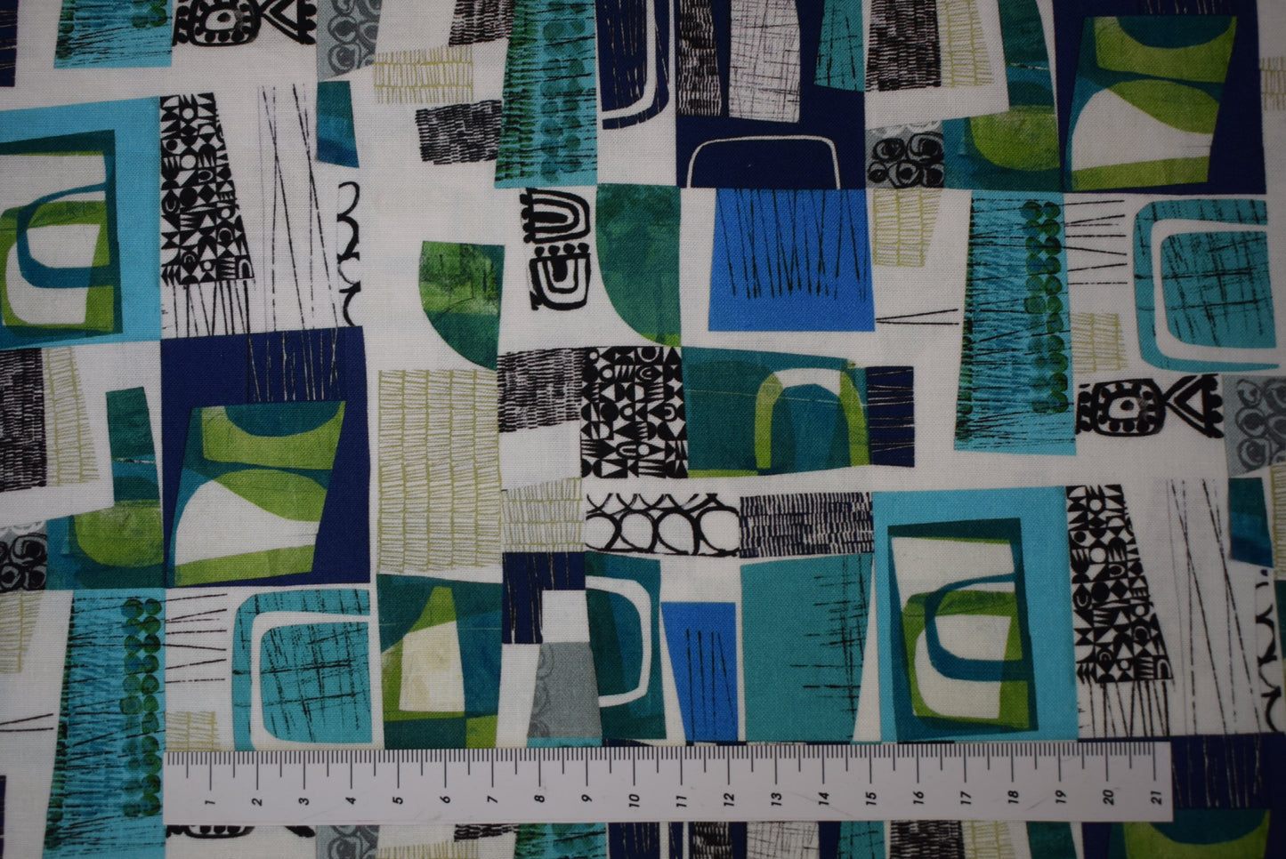 'Flying South' - Sea Blue Cotton Print