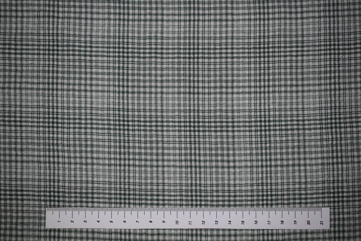 'Heidi' Seersucker Check - Green