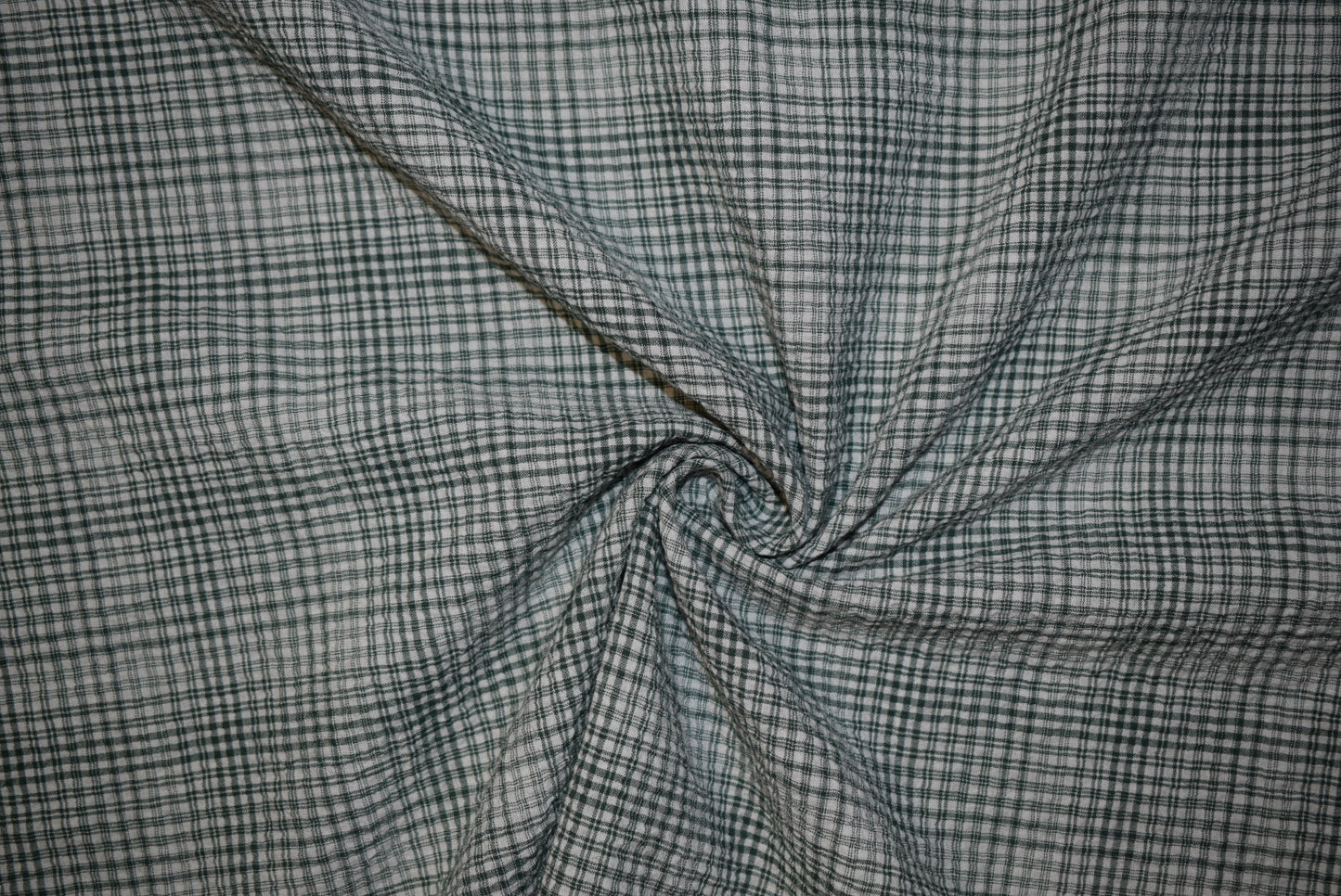 'Heidi' Seersucker Check - Green