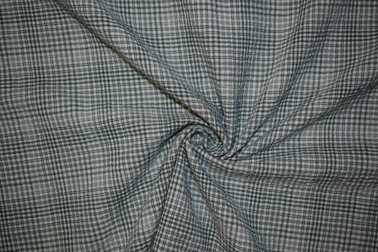 'Heidi' Seersucker Check - Green