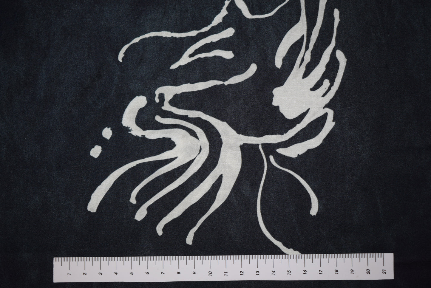 'Spirit' Dark Navy Viscose Print