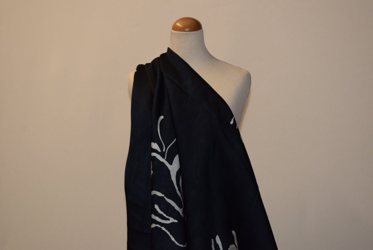 'Spirit' Dark Navy Viscose Print