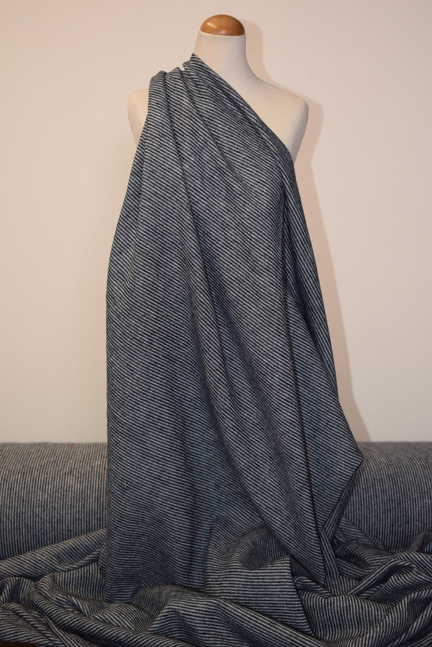 Woven Tick Stripe L/C Denim