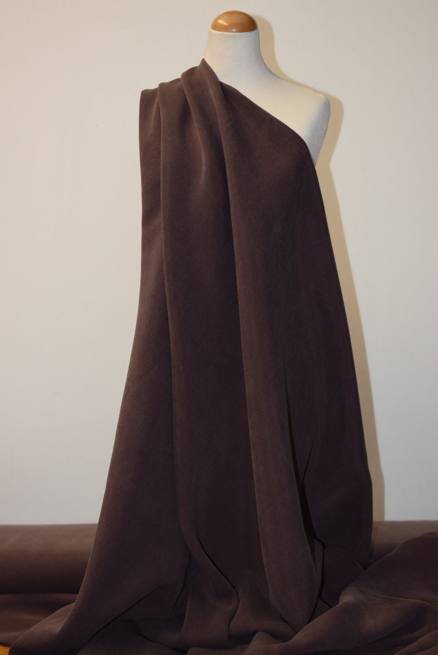 Chocolate 'Angel Skin' Tencel Twill
