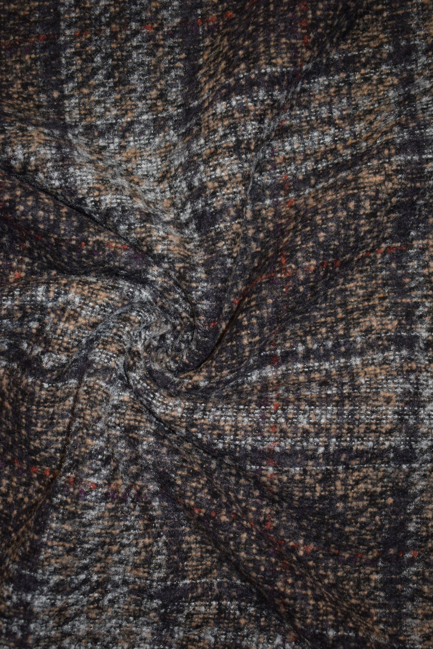 Bouclette Check - Mauve & Camel