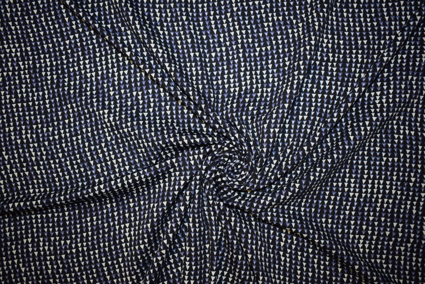 Blue Triangle Print Jersey