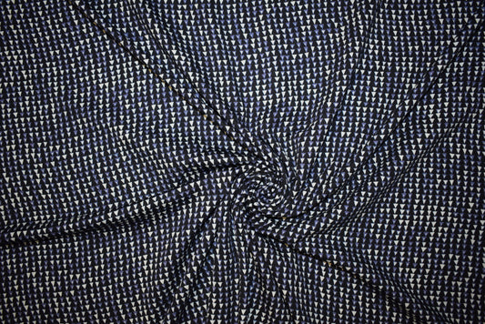 Blue Triangle Print Jersey