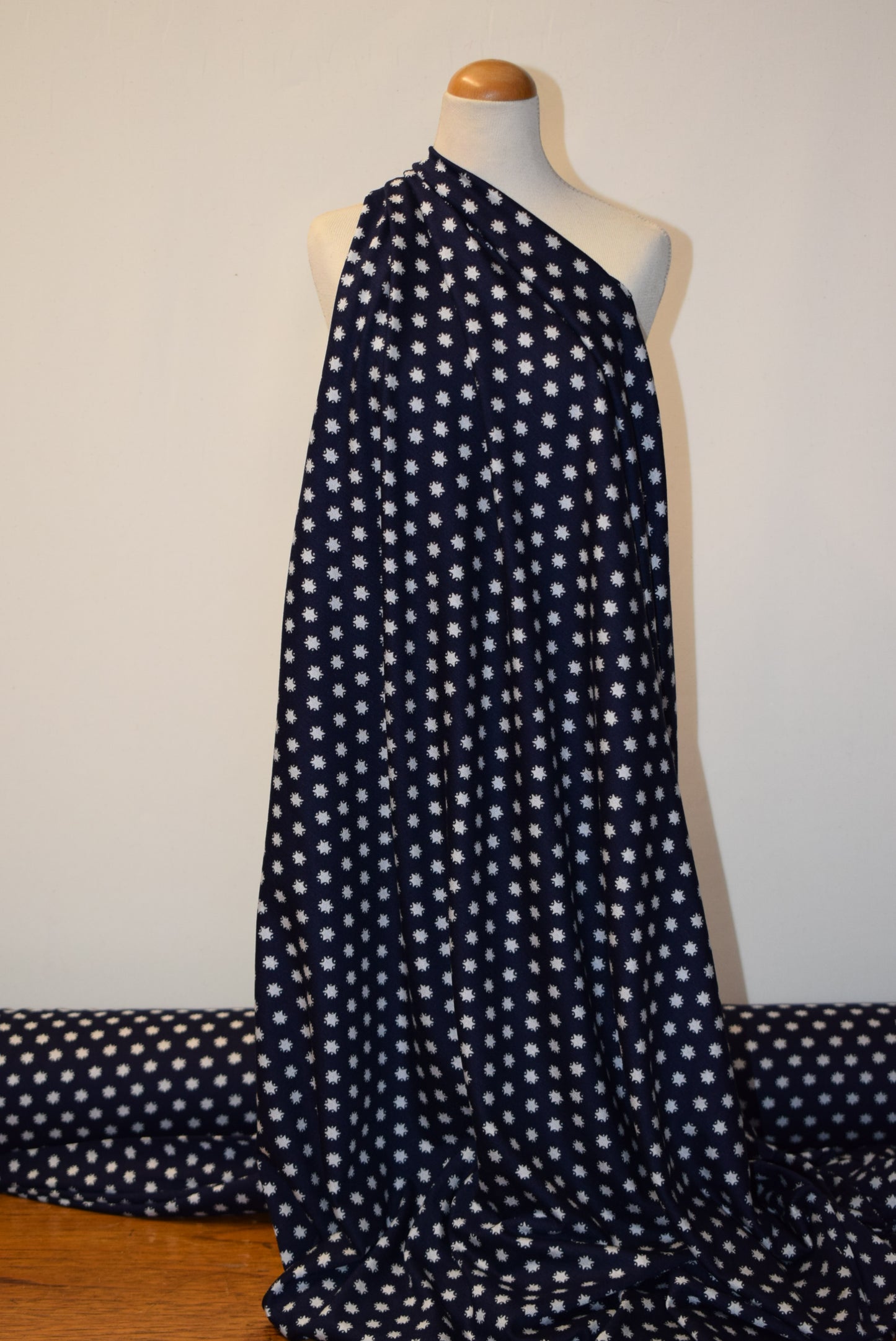 Blue Triangle Print Jersey