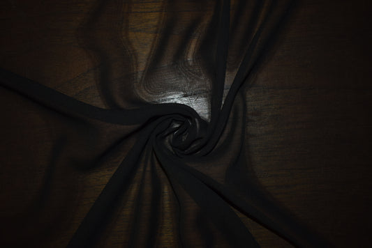 Silk Chiffon - Black