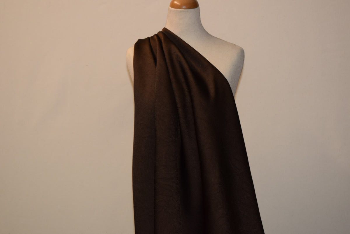 Brown Crushed Satin