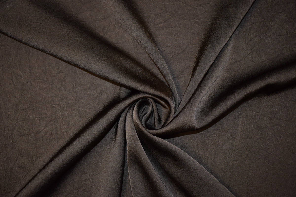 Brown Crushed Satin