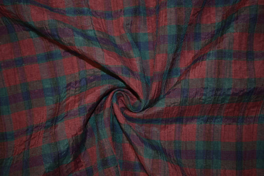'Bordeaux' Crinkle Check