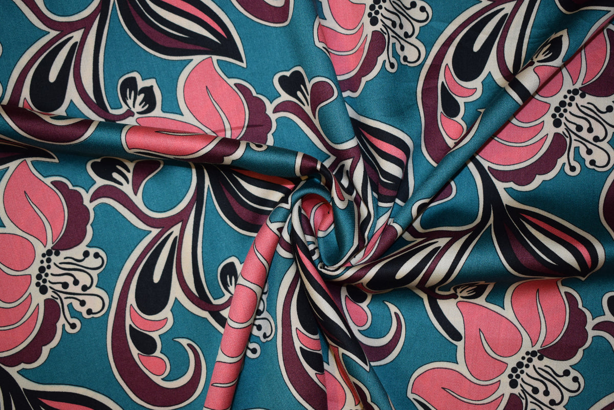 'Opulence' Teal & Coral