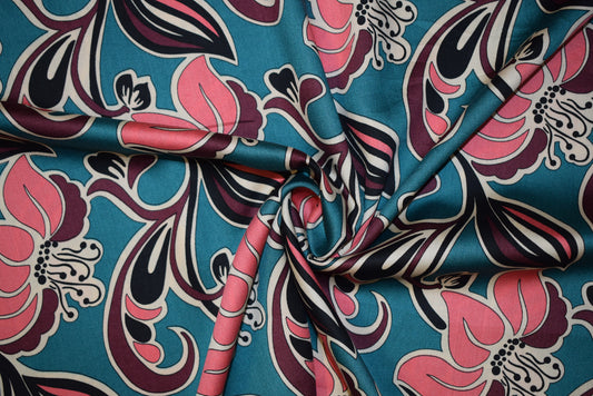 'Opulence' Teal & Coral