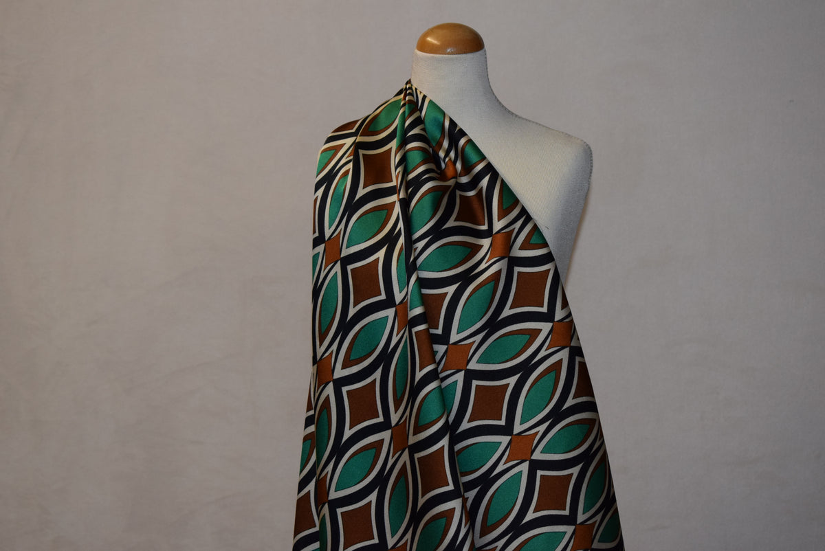 'Soho' Printed Satin - 2 colourways