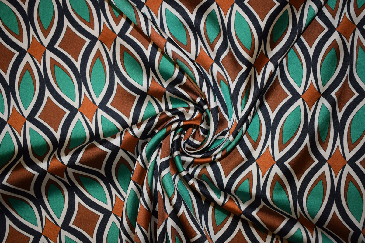'Soho' Printed Satin - 2 colourways