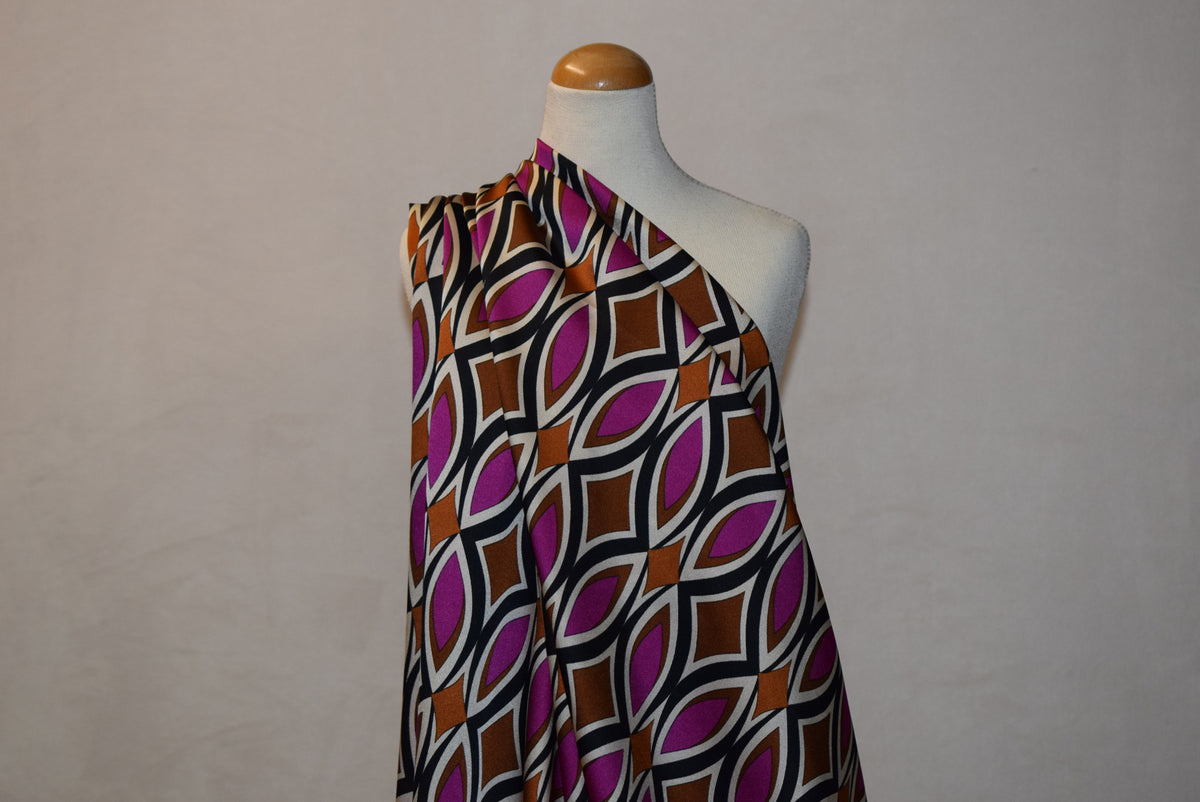 'Soho' Printed Satin - 2 colourways
