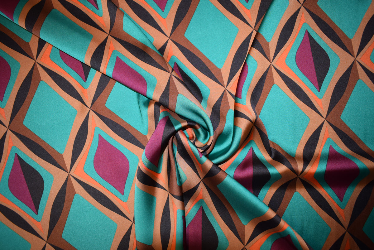 'Carnaby' Printed Satin