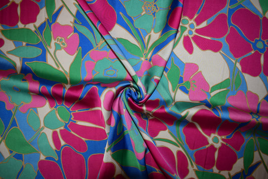 'Floral Street' Printed Satin