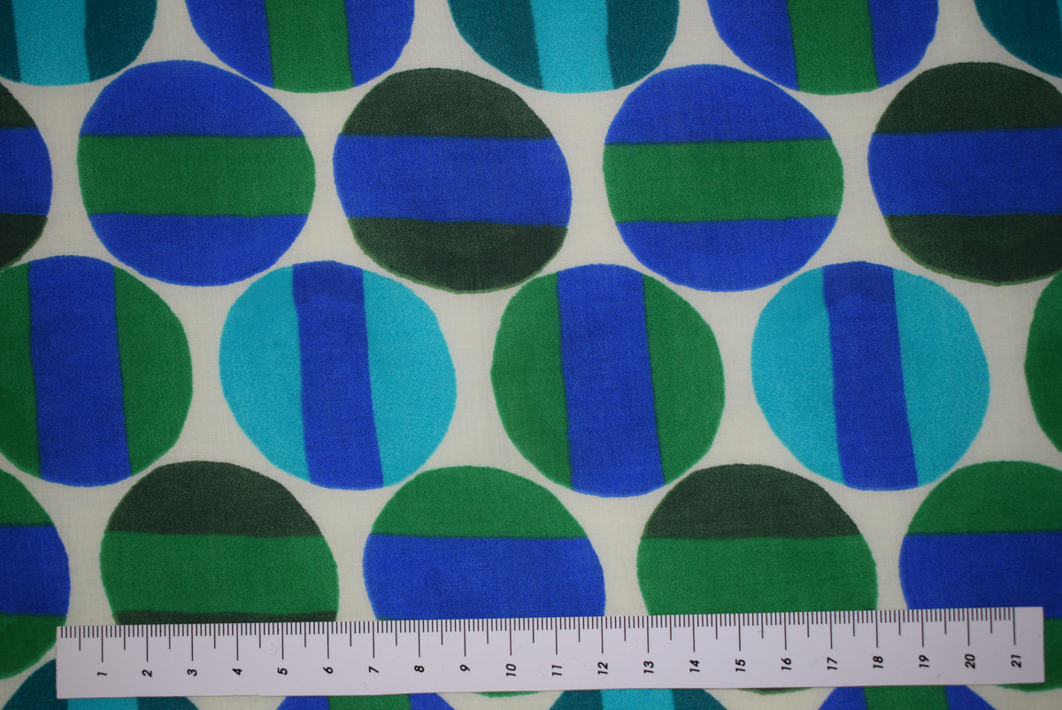 'Circles & Stripes' -  Blue/Turq/Emerald
