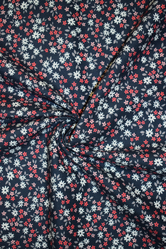 21 Wale Needlecord - Daisy Delight design
