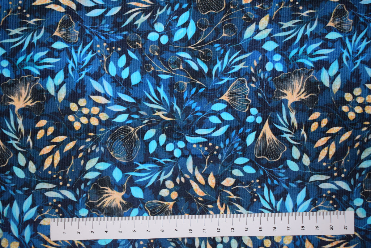 21 Wale Printed Needlecord - Storm