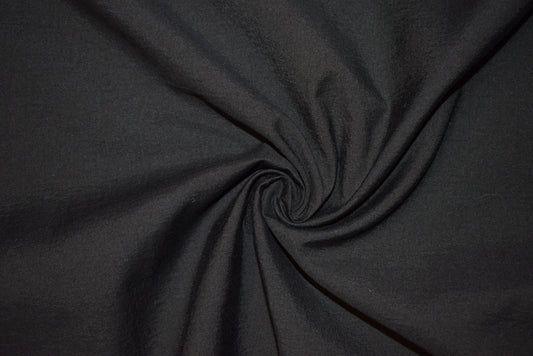 Black Hammered Poplin