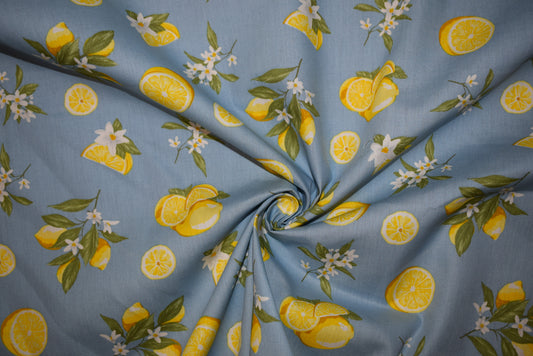 'Lemons' - Denim Blue