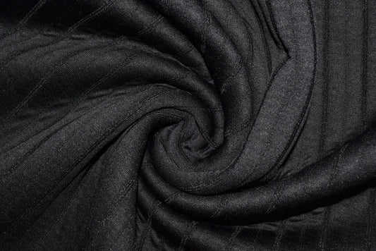 Black 'Bumper' Rib Knit