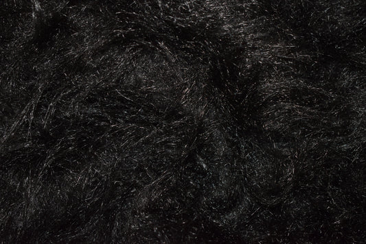 Long Hair Faux Fur - Black