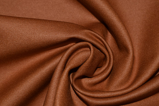 Foil Finish Stretch Twill - Cognac