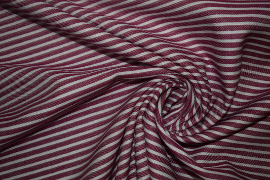 Cranberry Twill Stripe