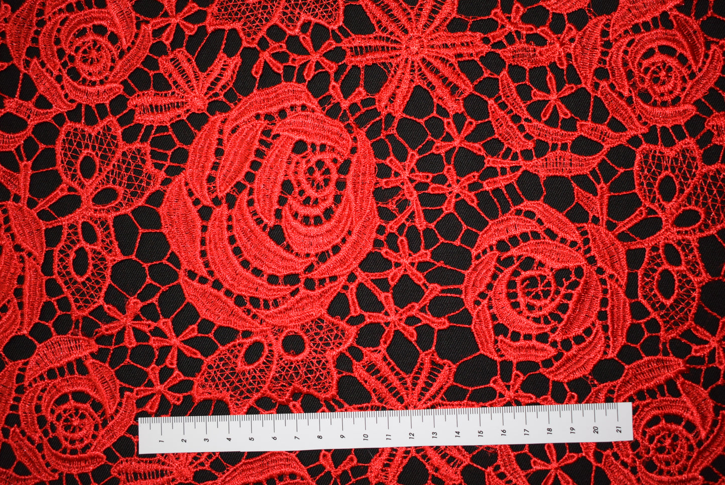 Guipure Lace - Red