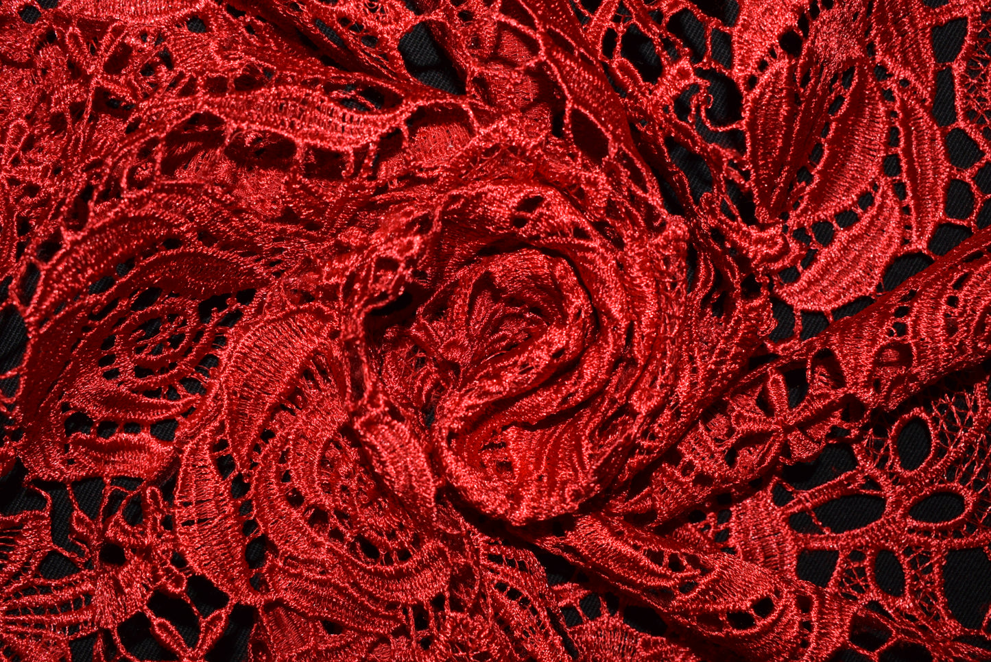 Guipure Lace - Red