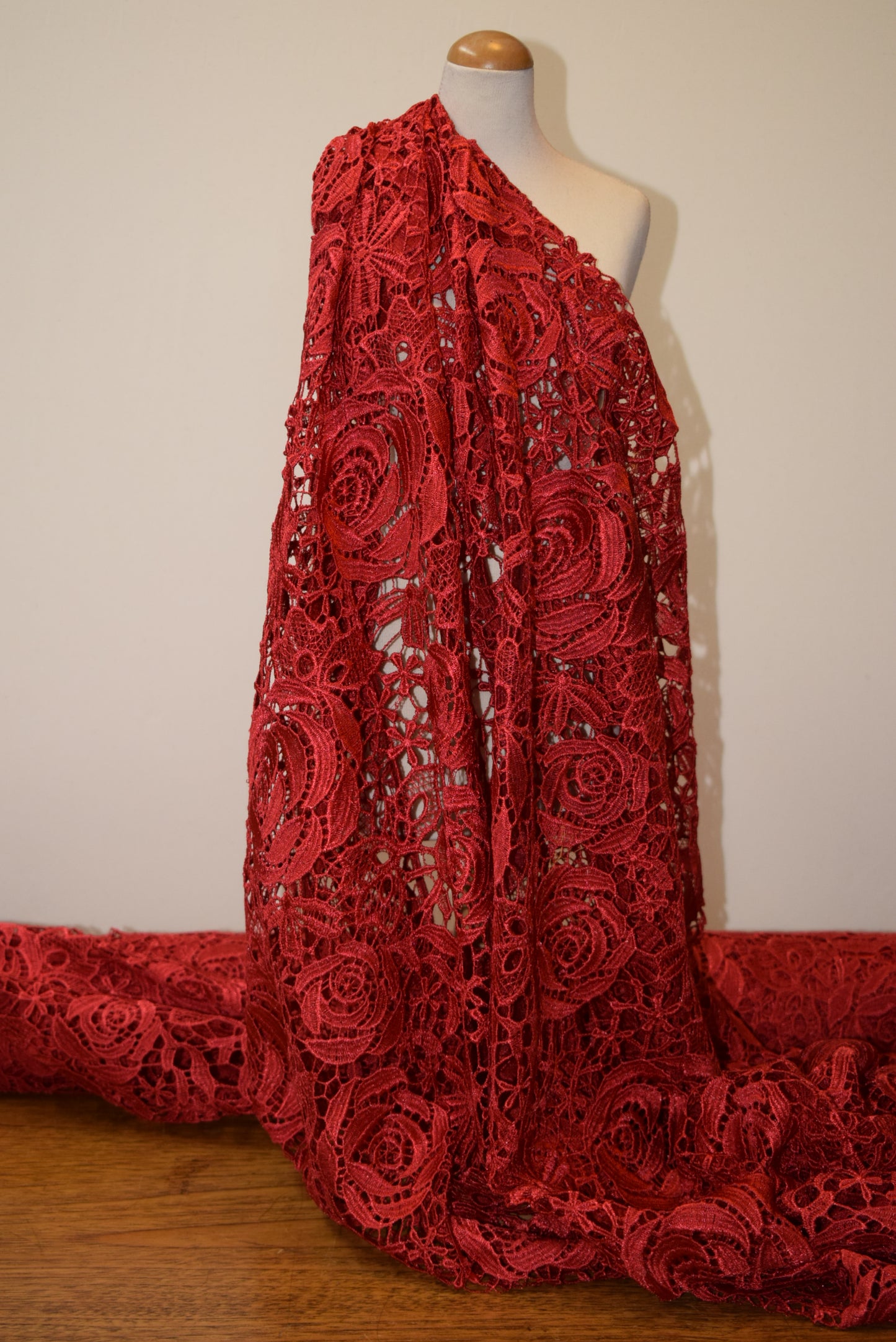 Guipure Lace - Red