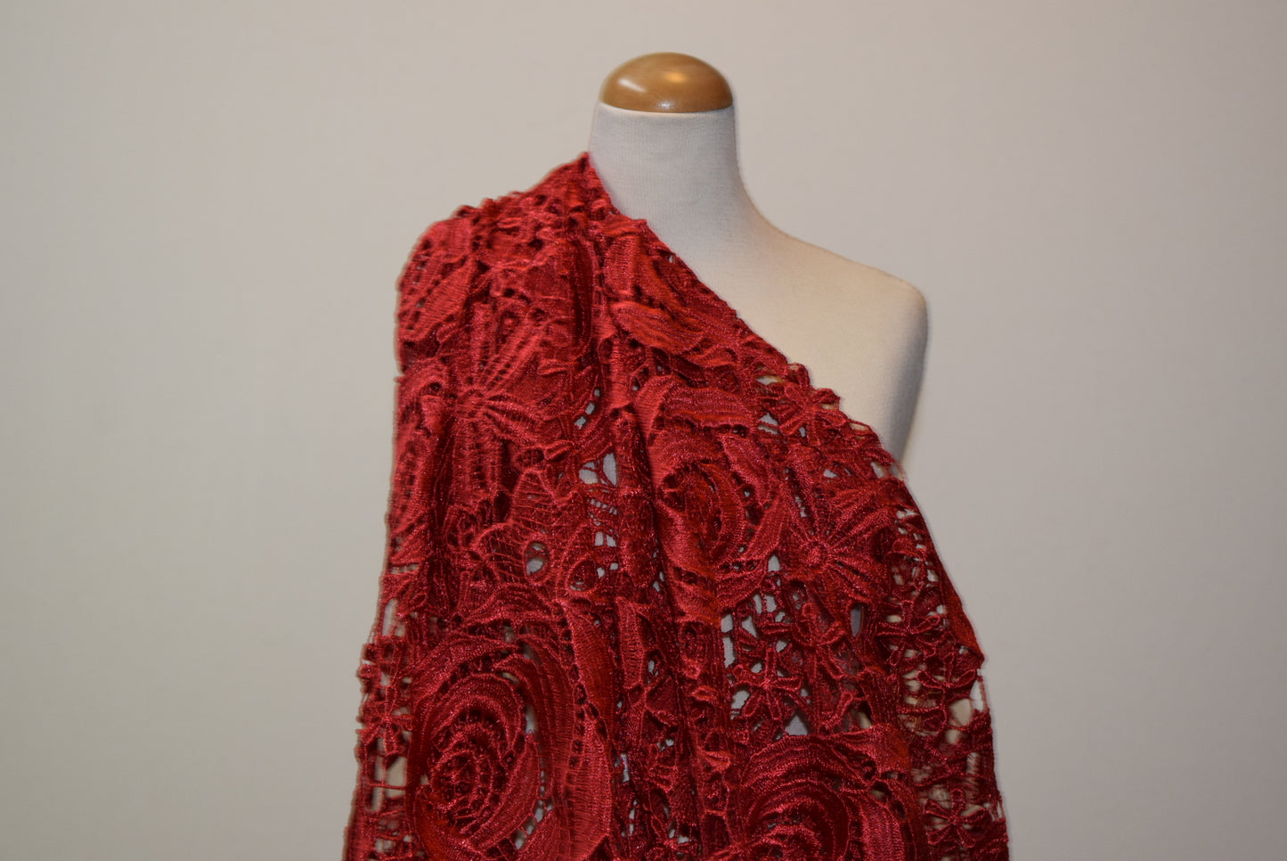 Guipure Lace - Red