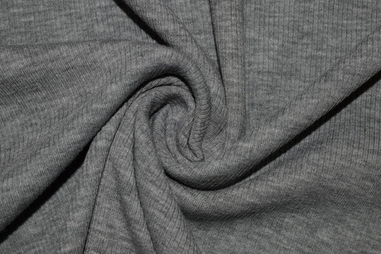 Marl Grey Rib Jersey