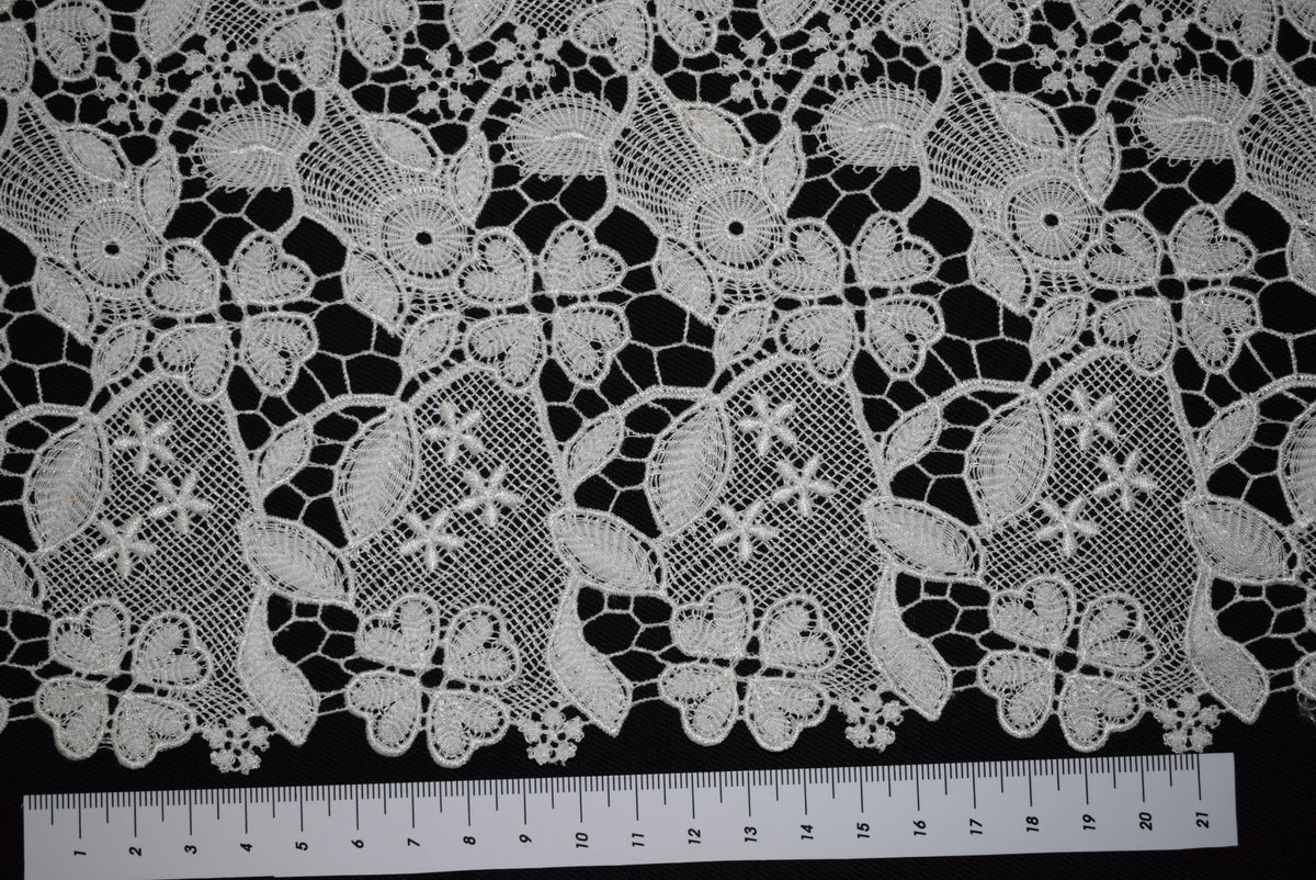 Single Flounce Four-Leaf Single Flounce Guipure Lace - Ivory – Anglian Fashion Fabrics