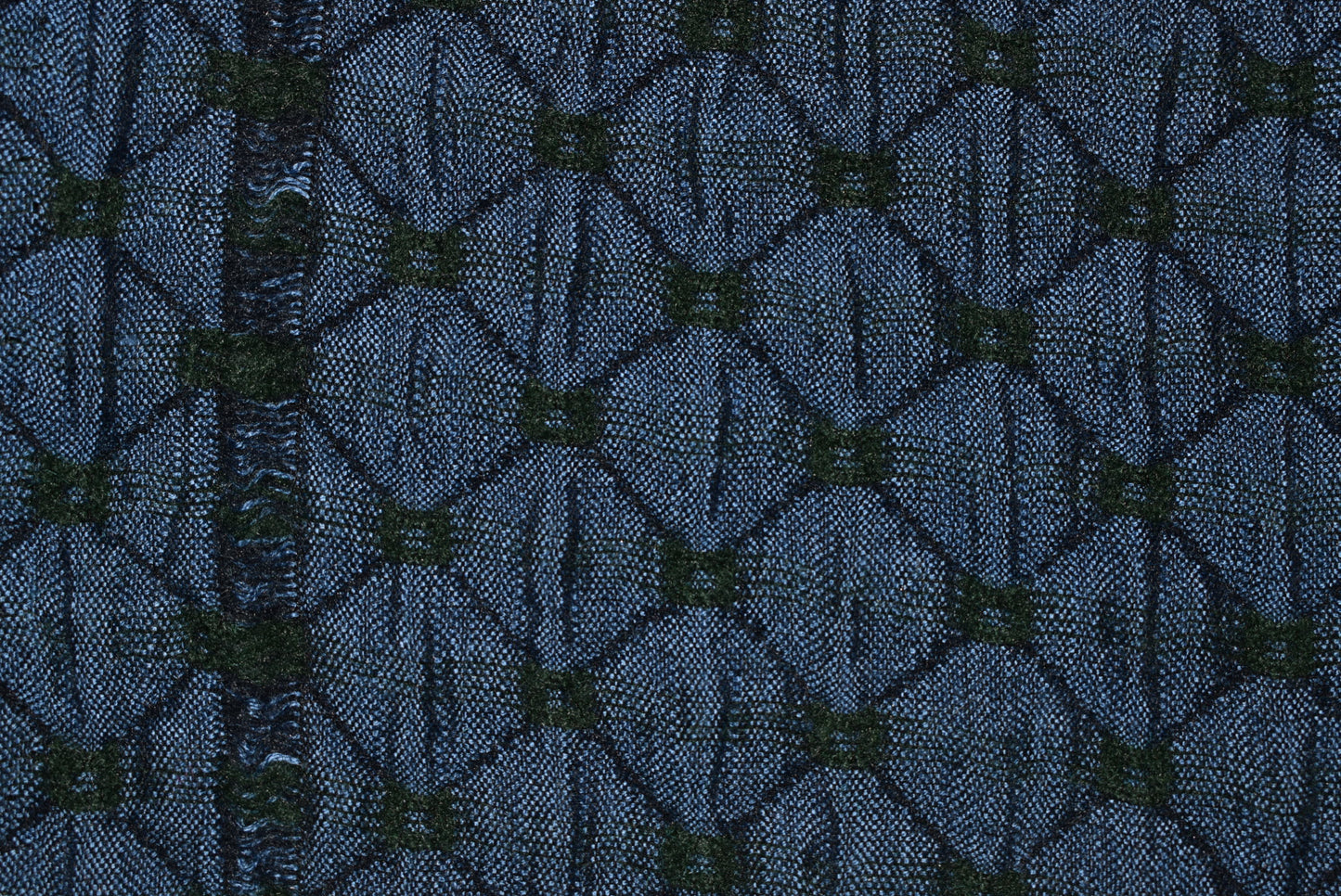 Denim Blue Quilted Effect