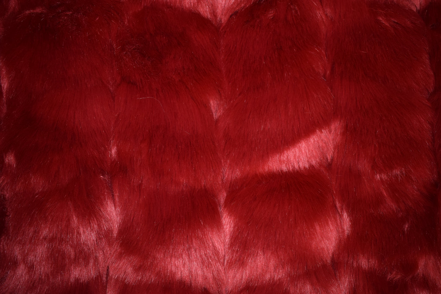Super Plush Red Block Faux Fur