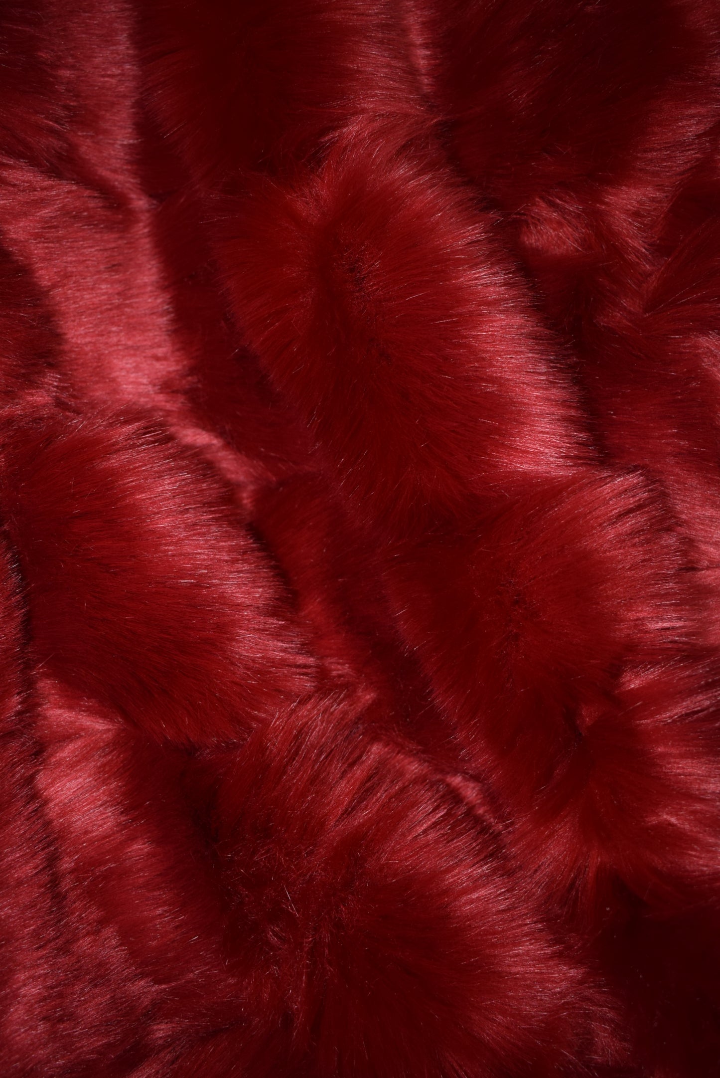Super Plush Red Block Faux Fur