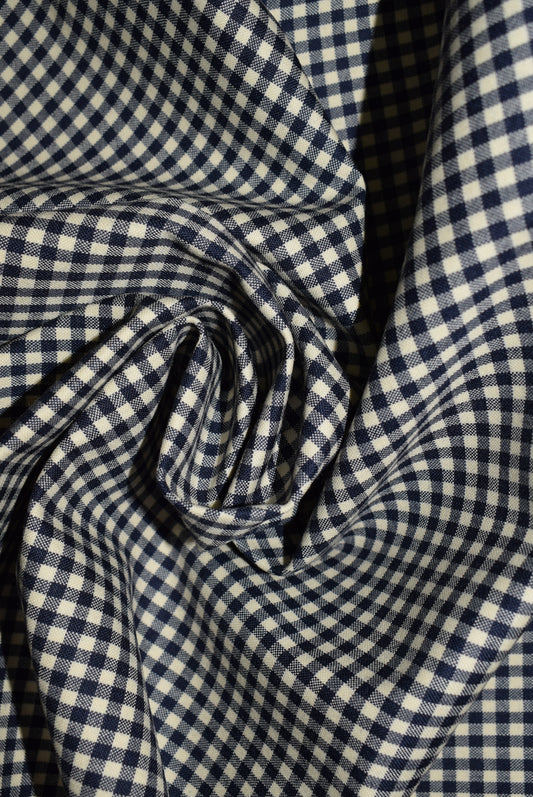 Gingham/Stone Showerproof Poplin