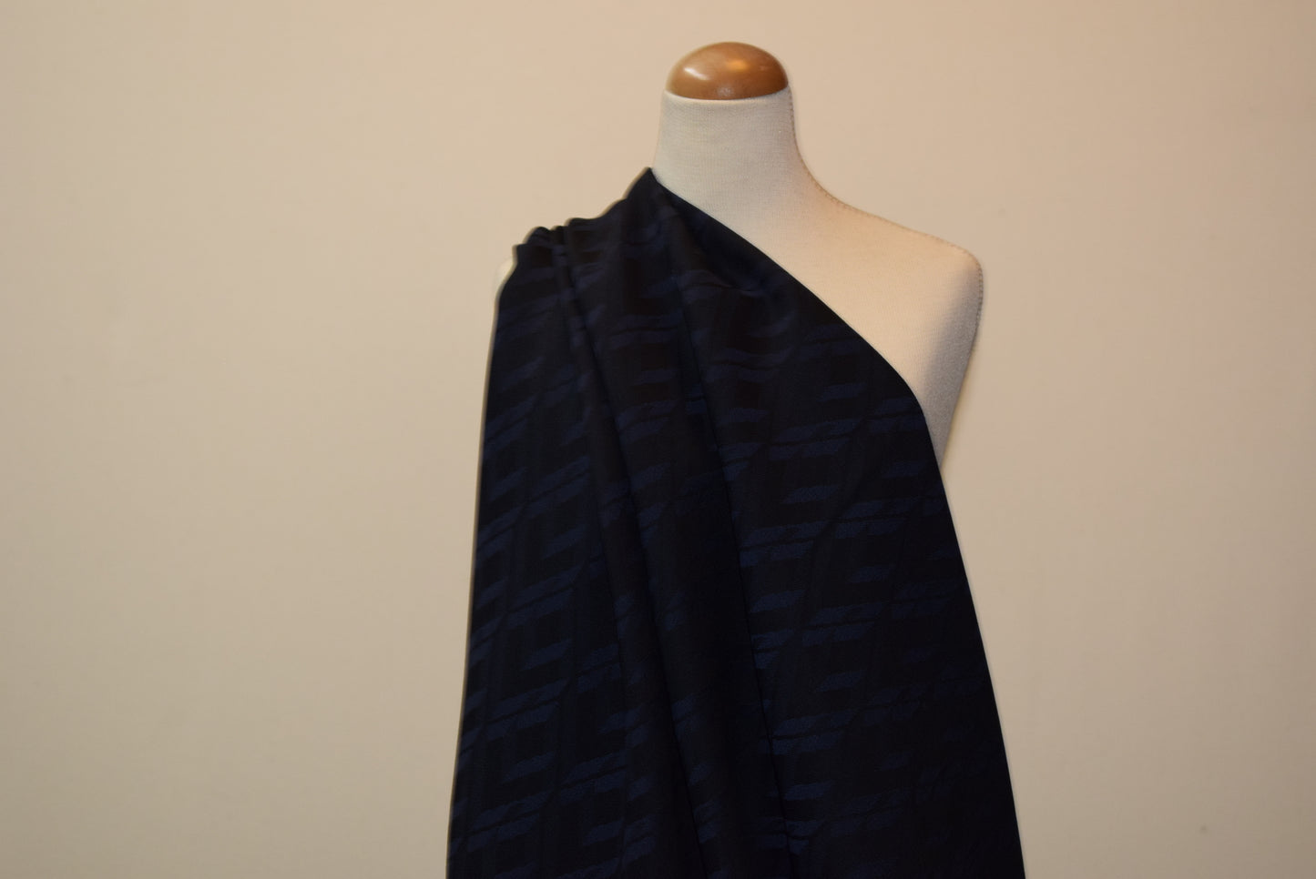 Navy Geometric Jacquard