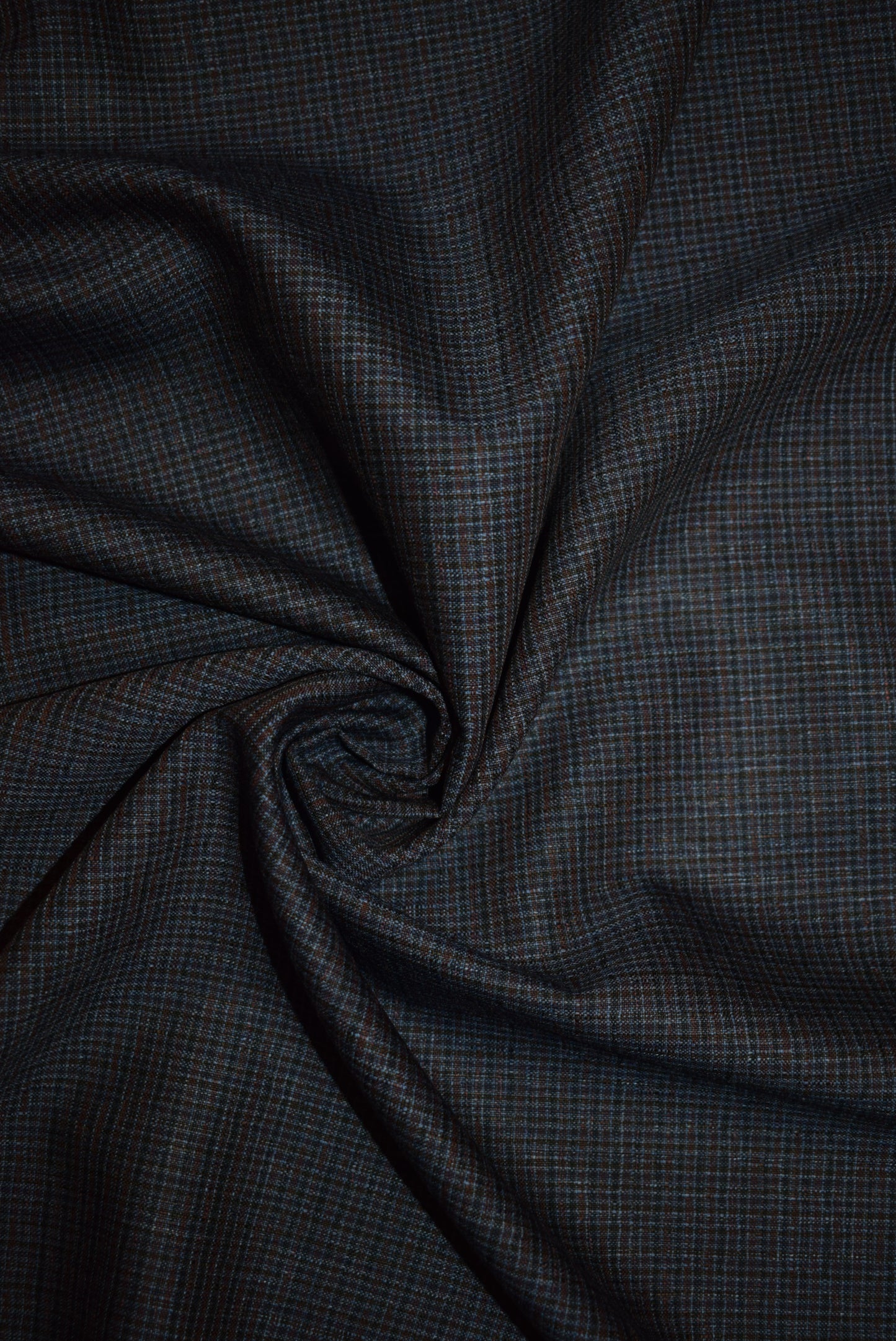 Burgundy & Navy Micro-Check Suiting